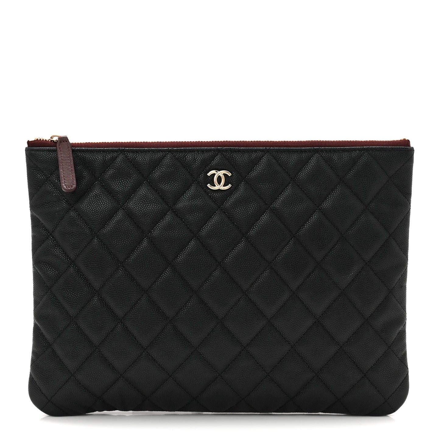 Caviar Quilted Medium Cosmetic Case Black