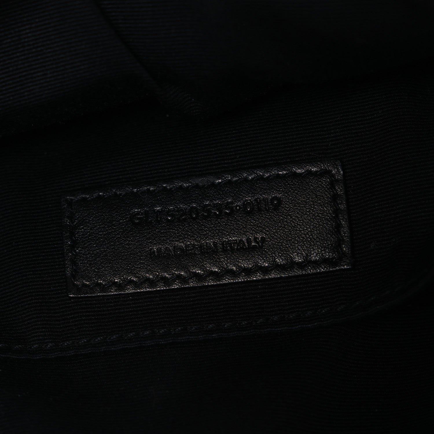 Saint Laurent Calfskin Crocodile Embossed Monogram Lou Camera Bag Black 7 of 10