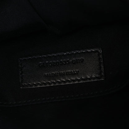Saint Laurent Calfskin Crocodile Embossed Monogram Lou Camera Bag Black 7 of 10