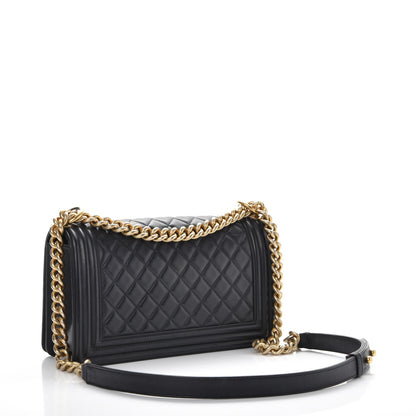 Chanel Calfskin Quilted Medium Boy Flap Black 4 of 15