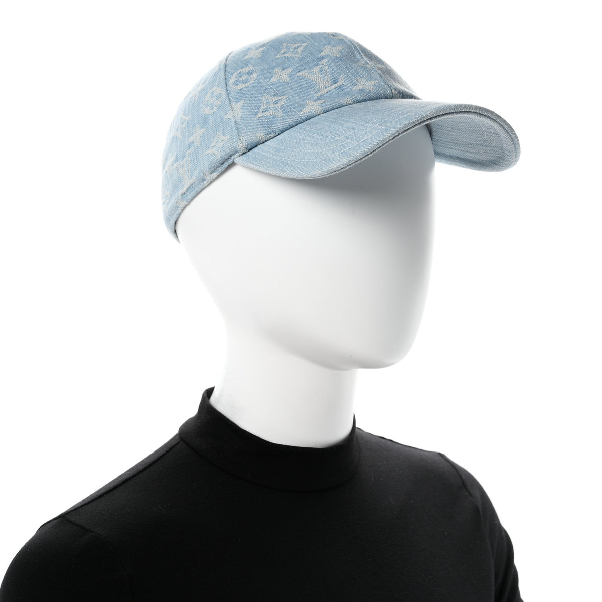 Monogram Denim Cap Blue