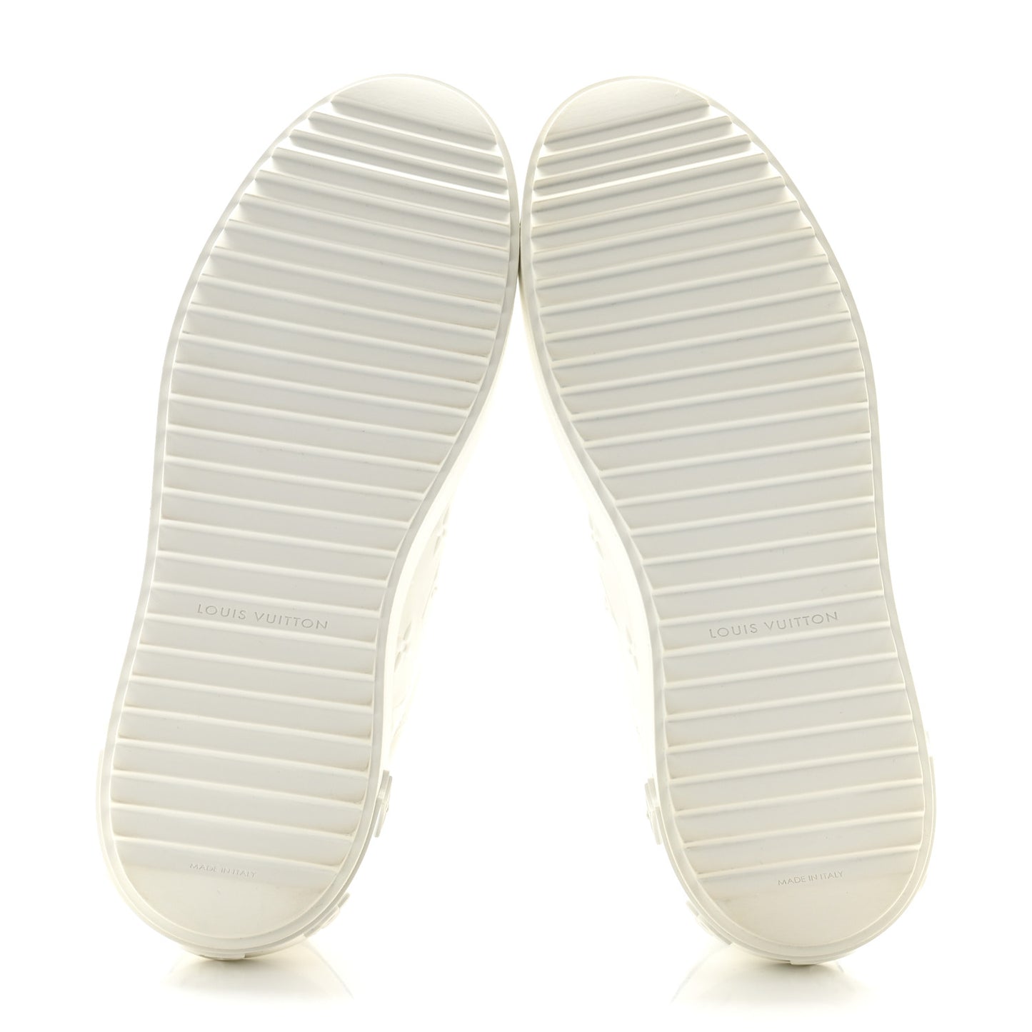 Calfskin Monogram Debossed Time Out Sneakers 40 White