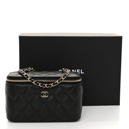 Chanel Caviar Quilted Small Vanity Case With Chain Black 11 of 11
