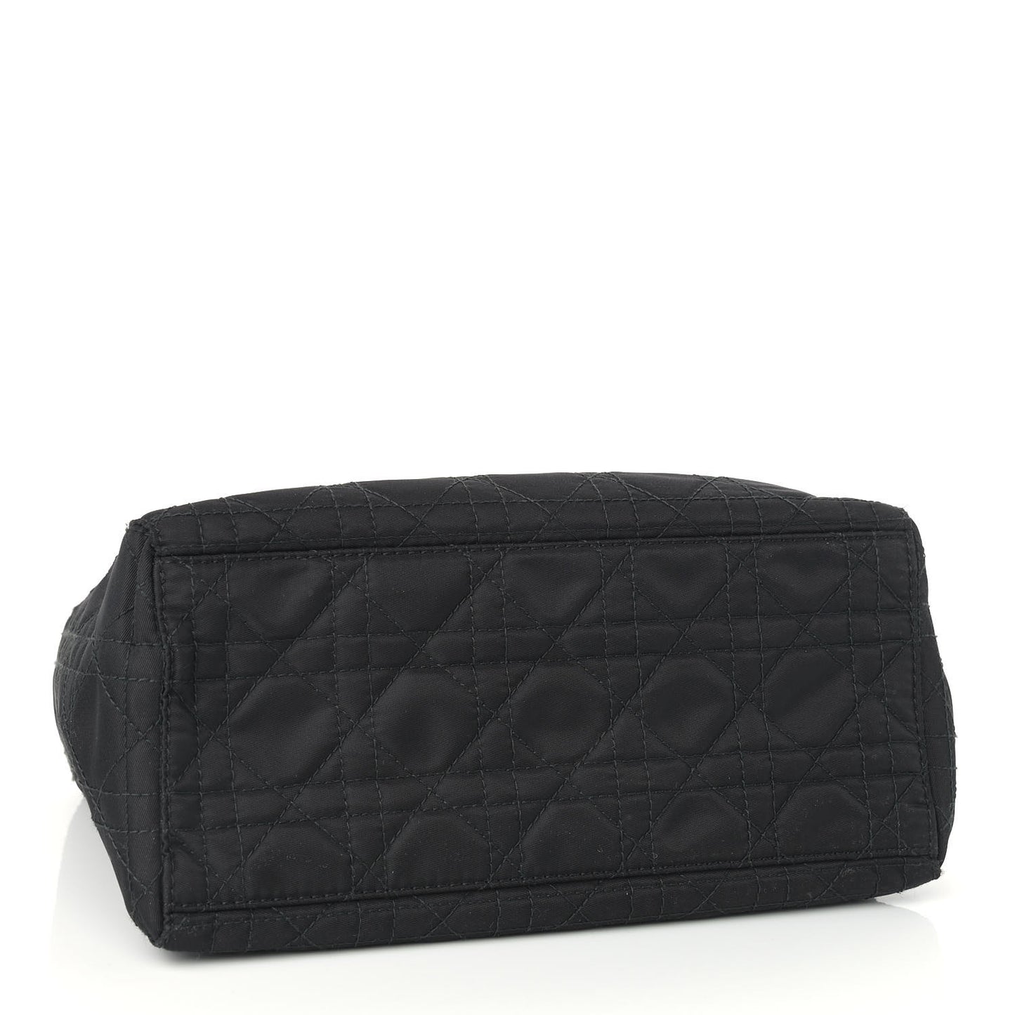 Nylon Cannage Medium Lady Dior Black
