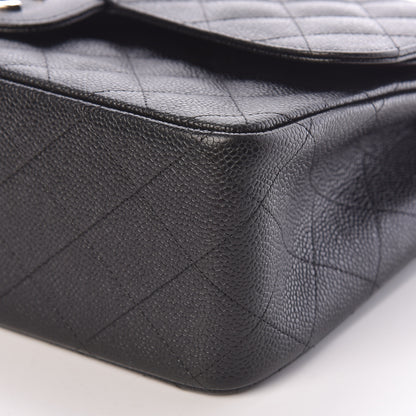 Chanel Caviar Quilted Jumbo Double Flap Black 10 of 14