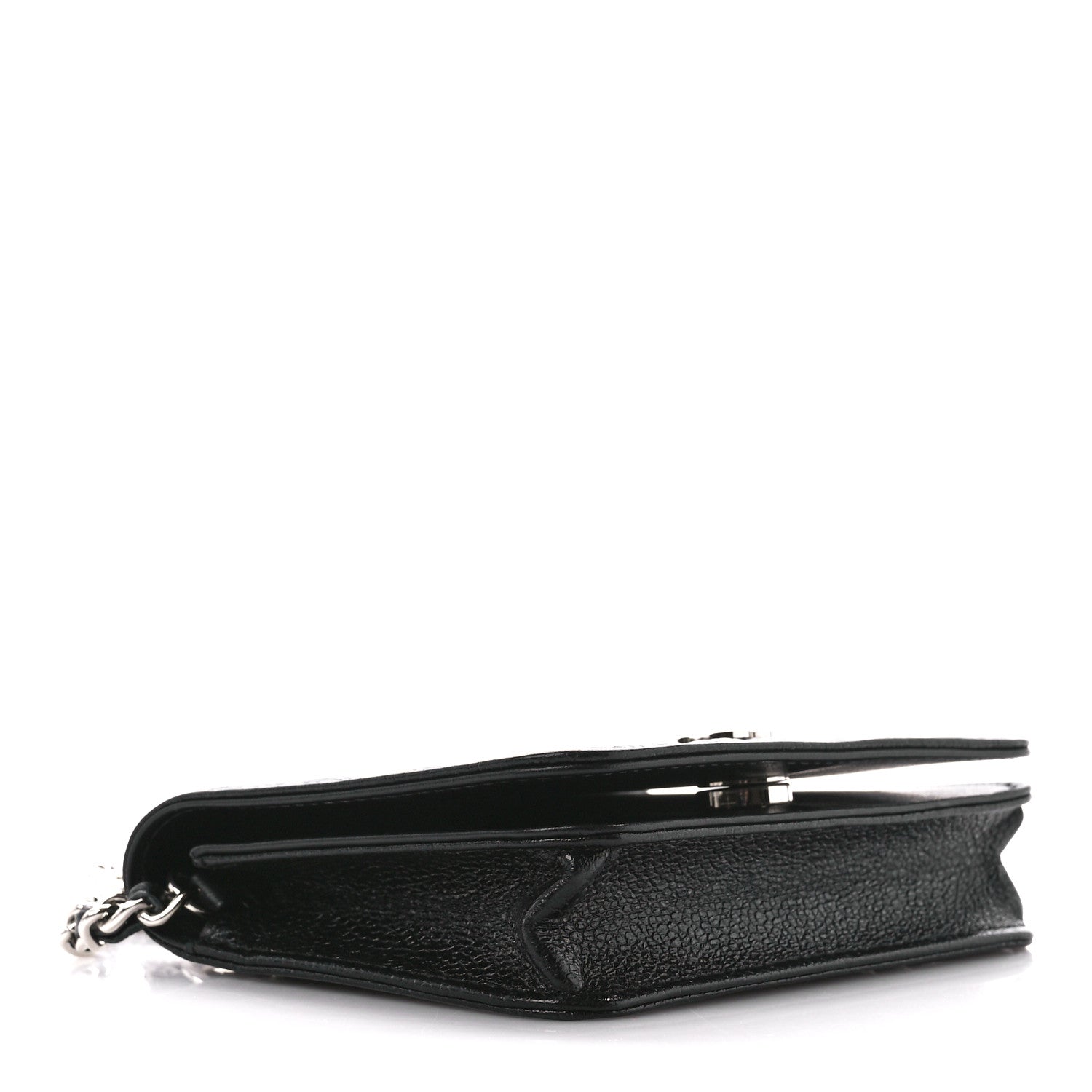 Chanel Caviar Camellia Embossed Chain Belt Bag Black 3 of 11