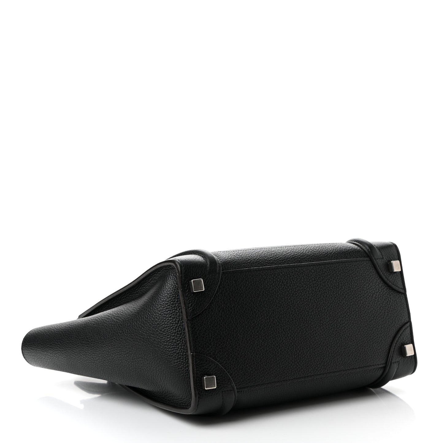 Drummed Calfskin Micro Luggage Black