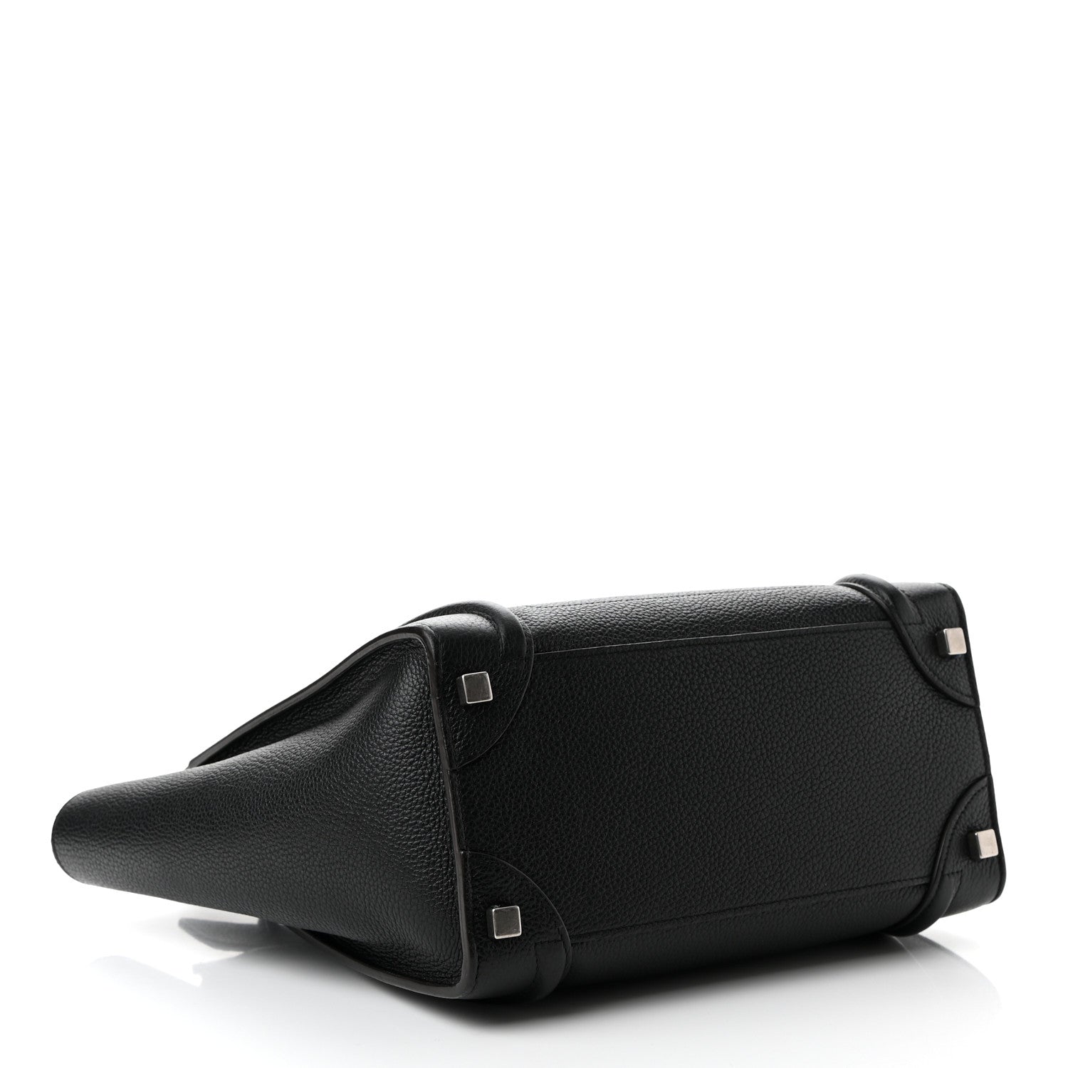 Celine Drummed Calfskin Micro Luggage Black 4 of 9