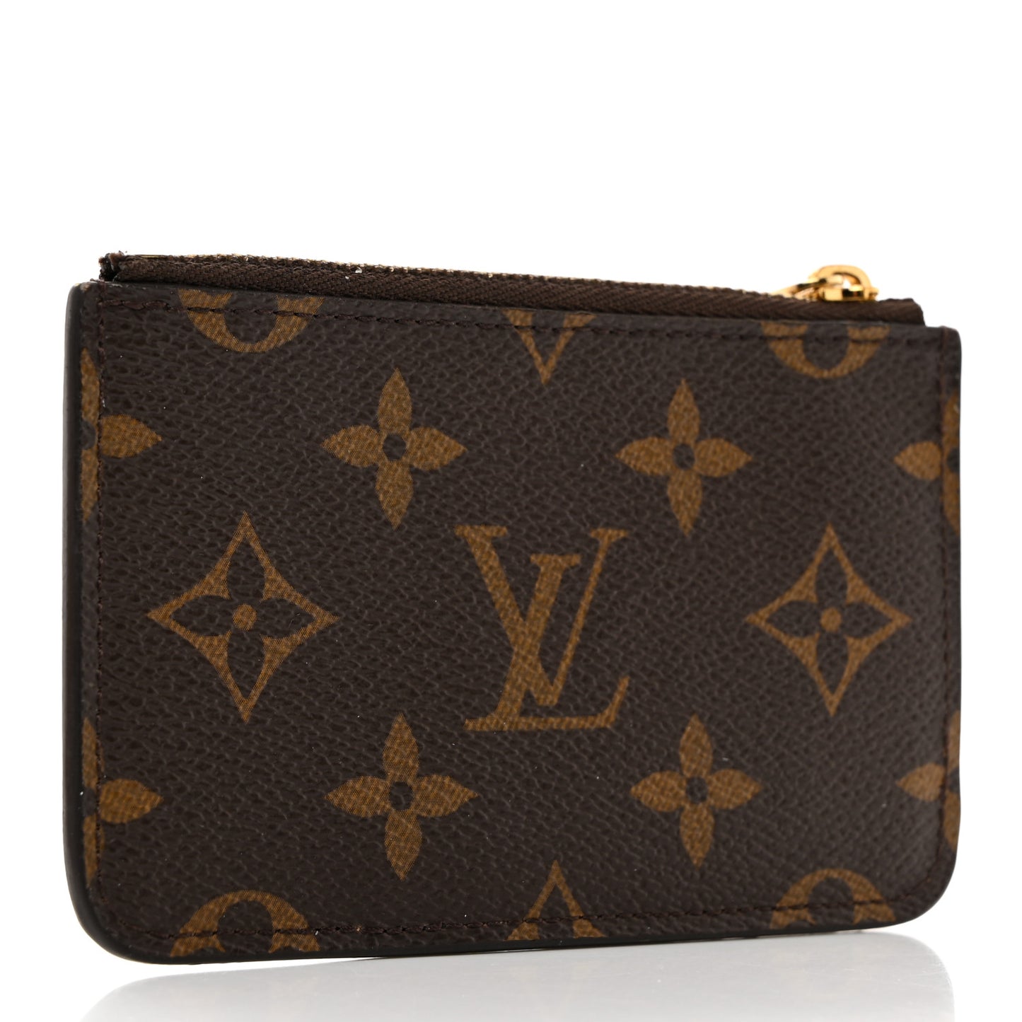 Monogram Zipped Romy Card Holder Yellow