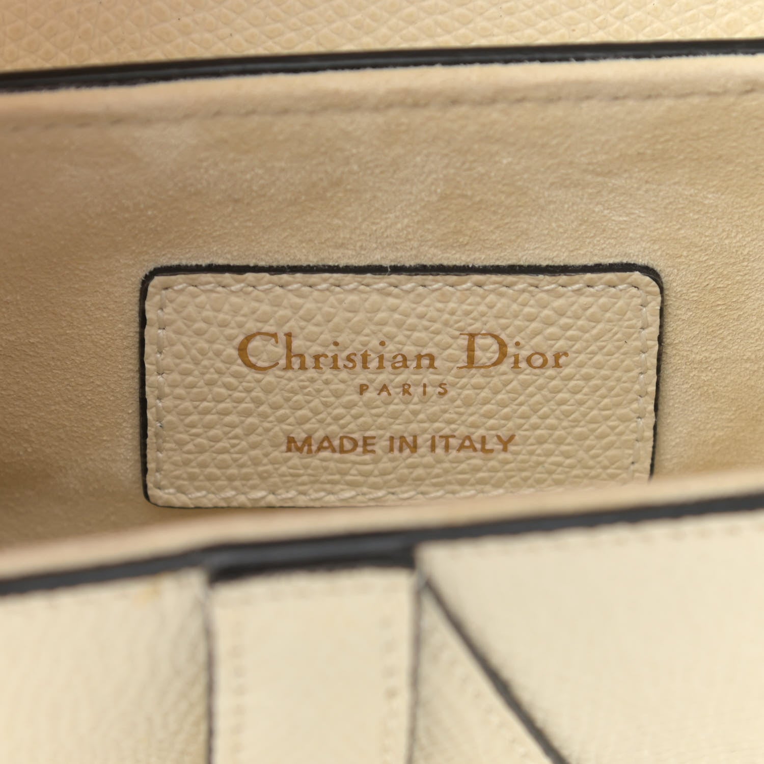 Christian Dior Grained Calfskin Mini Saddle Bag White 6 of 12