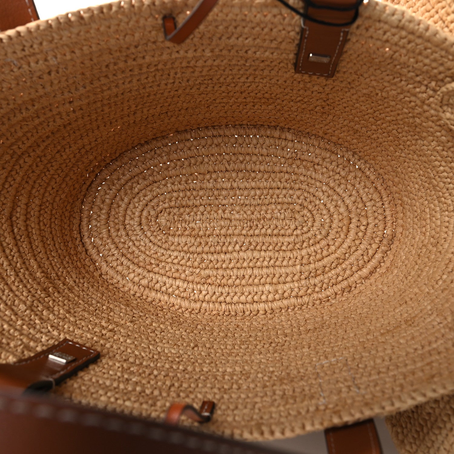Loewe Raffia Small Elephant Basket Tote Bag Natural Tan 6 of 10