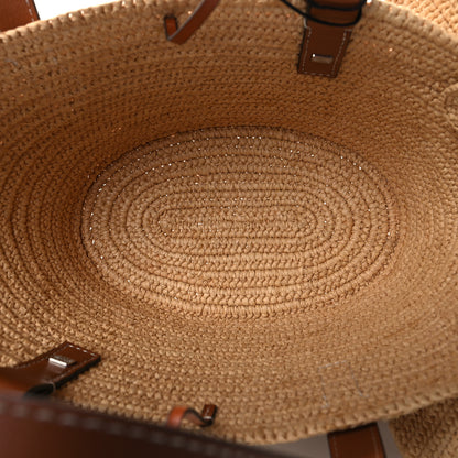 Loewe Raffia Small Elephant Basket Tote Bag Natural Tan 6 of 10
