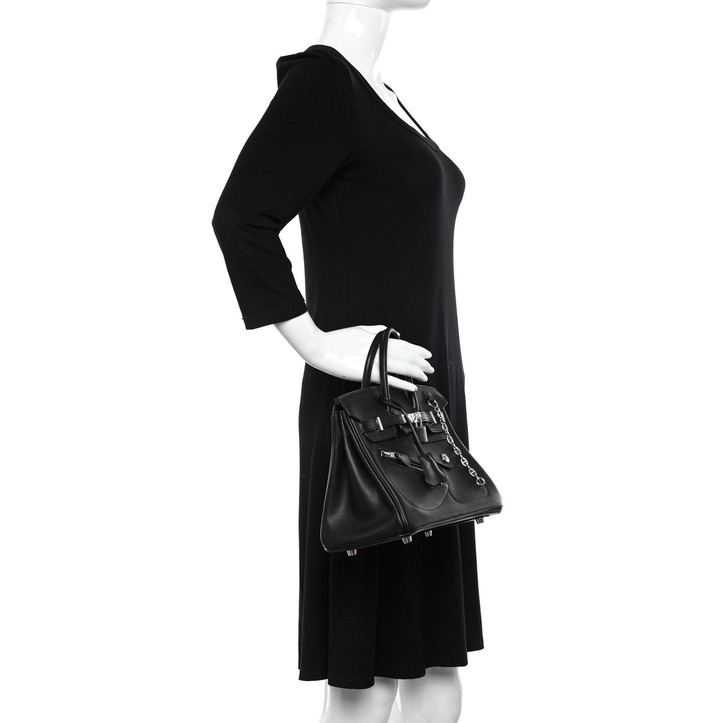 Veau Volupto Rock Birkin 25 Black