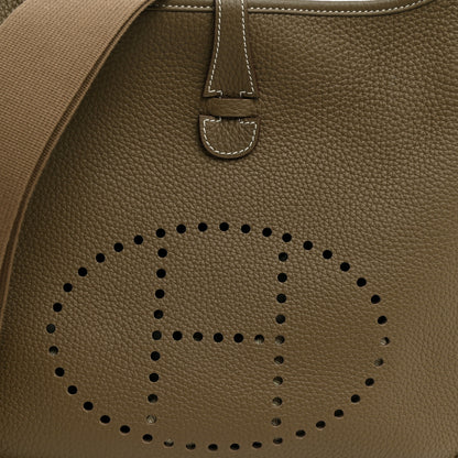 Hermes Taurillon Clemence EVELYNE III PM Etoupe 8 of 10
