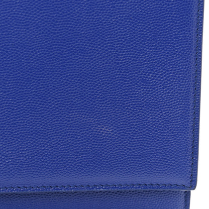 Saint Laurent Grain De Poudre Medium Classic Monogram Kate Satchel Flash Blue 5 of 13