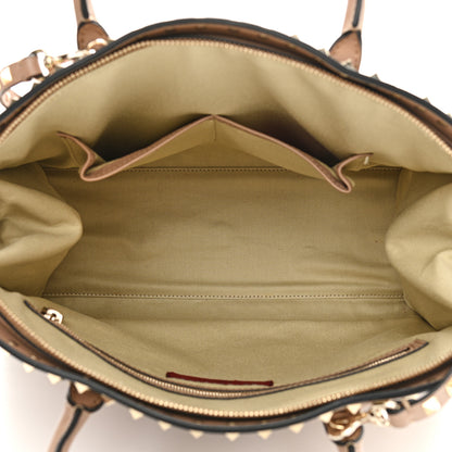Valentino Garavani Vitello Rockstud Dome Shopper Alpaca 5 of 15