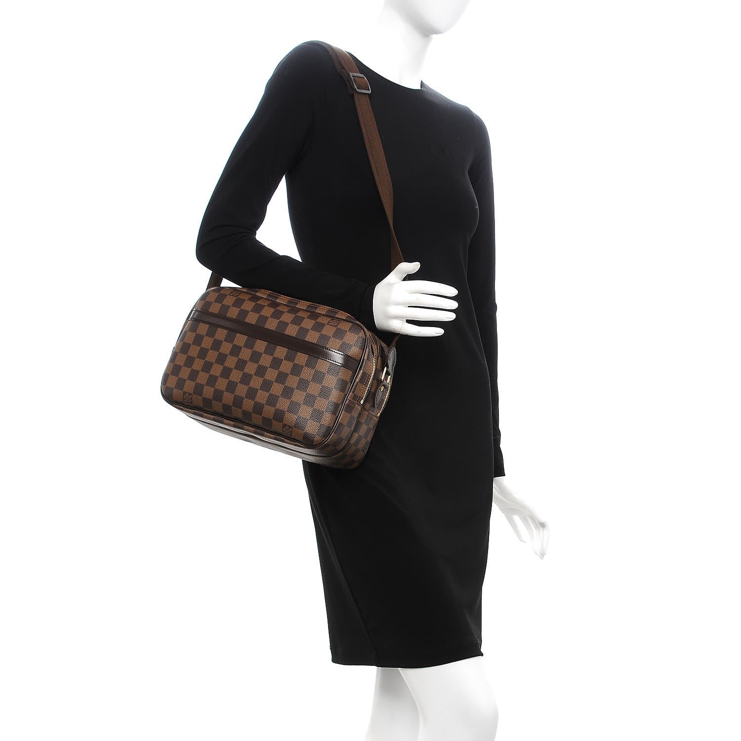 Louis Vuitton Damier Ebene Reporter PM 2 of 9