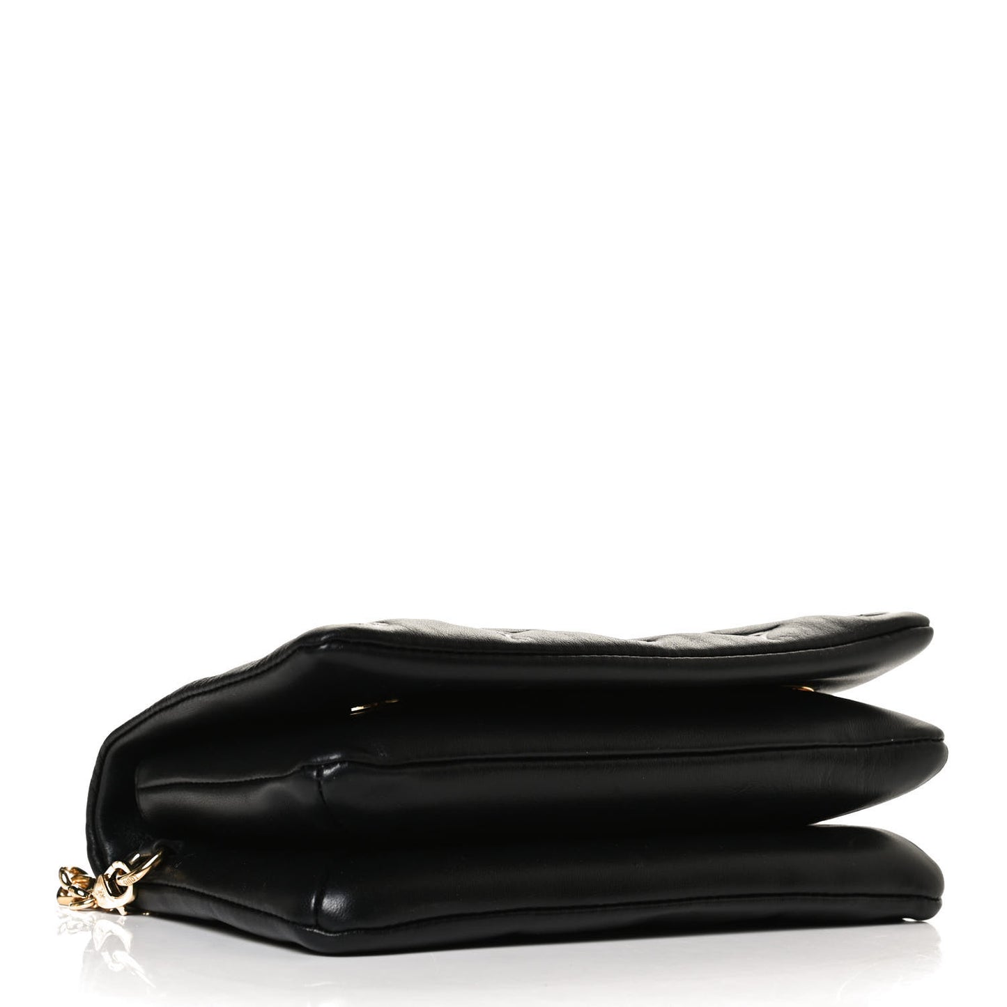 Lambskin Embossed Monogram Pochette Coussin Black