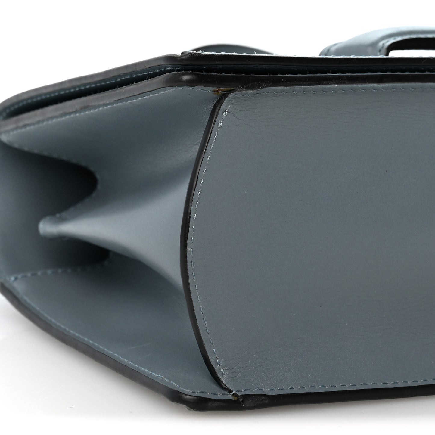 Calfskin Medium Barcelona Shoulder Bag Stone Blue
