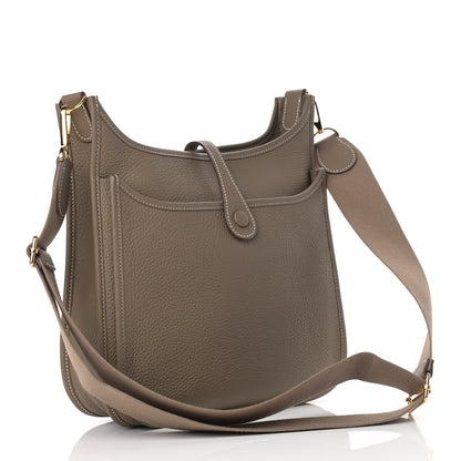 Hermes Taurillon Clemence Evelyne III PM Etoupe 2 of 8