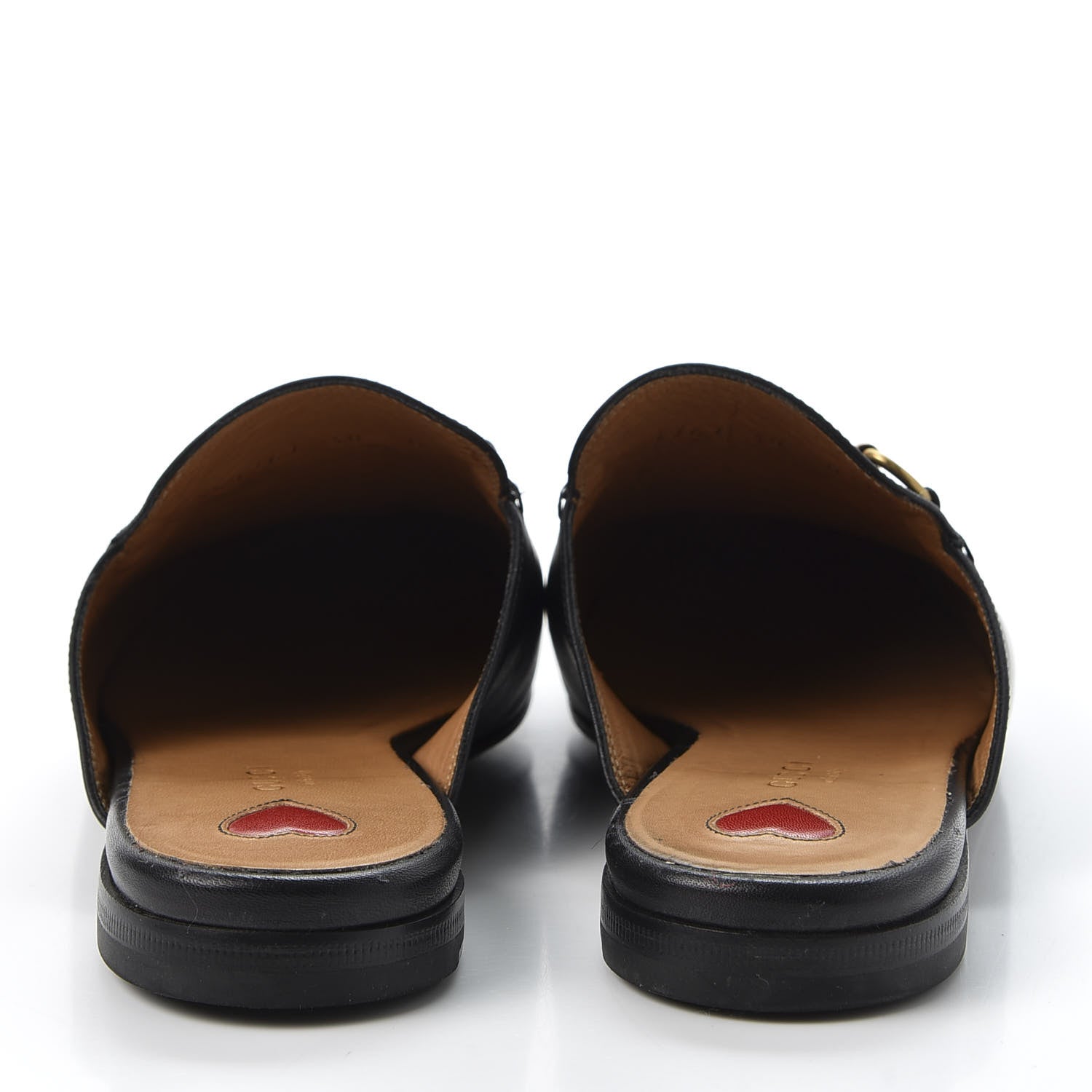 Gucci Calfskin Flower Embroidered Womens Princetown Slippers 38 Black 6 of 13