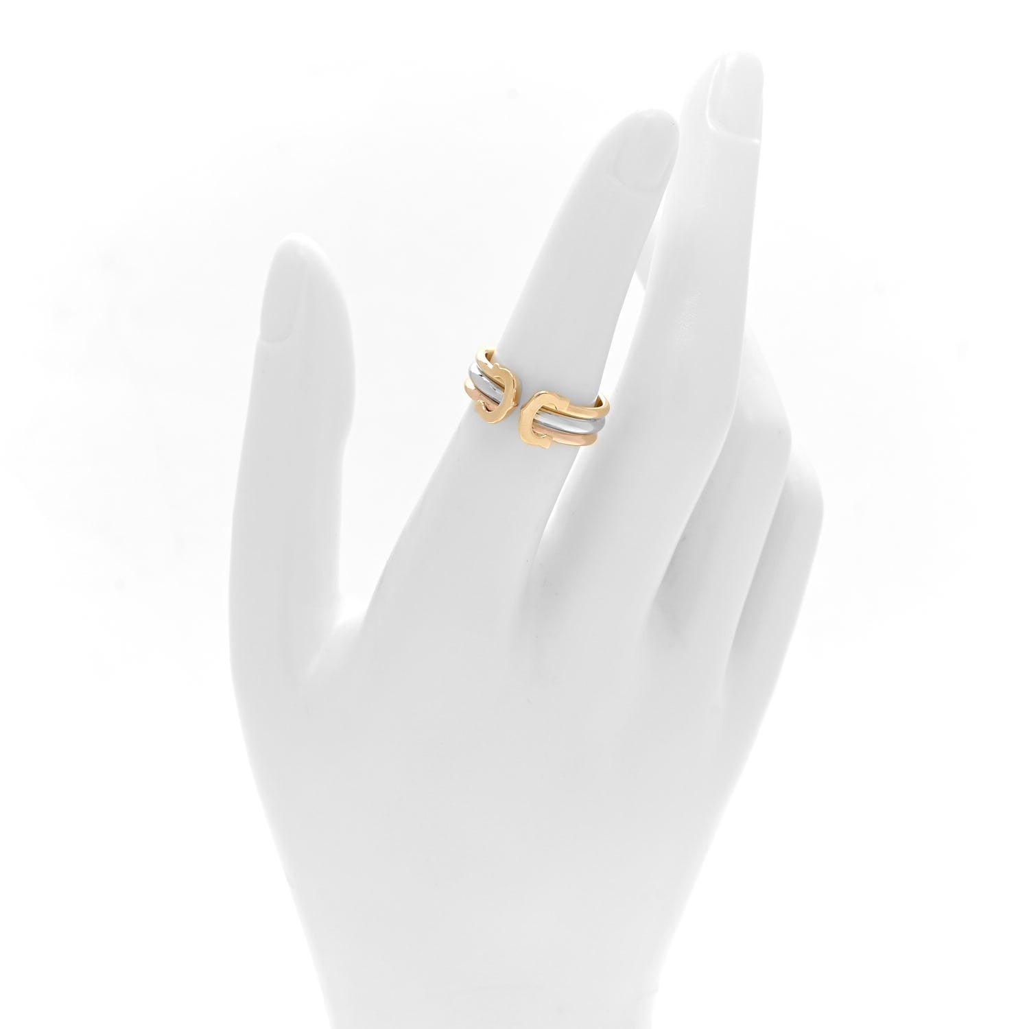 Cartier 18K Pink Yellow White Gold 8mm C De Cartier Ring 51 5.75 2 of 4