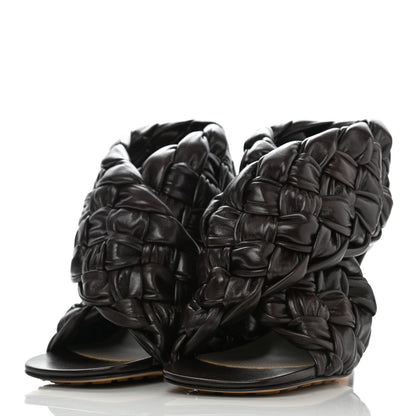 Bottega Veneta Shiny Nappa Intrecciato The Board Sandals 36 Chocolate 3 of 9