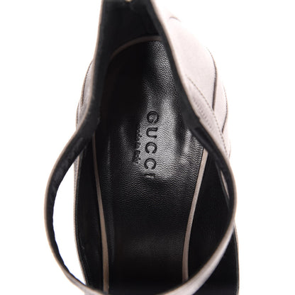 Gucci Satin Tessuto Nylon Bow Pumps 11 Argento 9 of 14