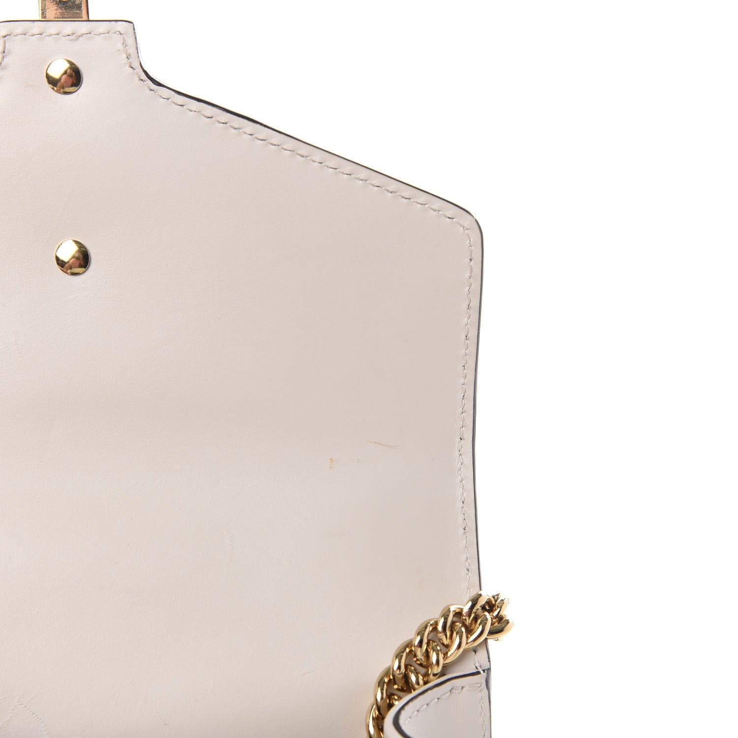 Gucci Calfskin Mini Sylvie Chain Shoulder Bag White 11 of 12