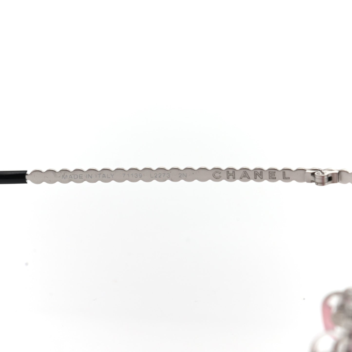 Pearl Round Sunglasses 71139 Silver Pink