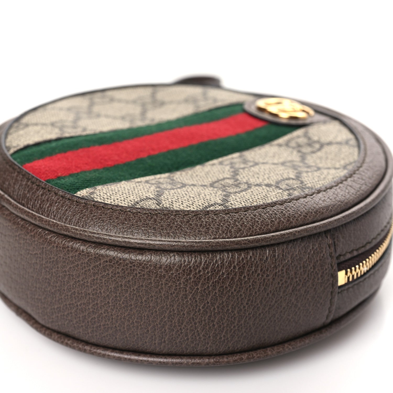 Gucci GG Supreme Monogram Web Ophidia Circle Wristlet Beige New Acero 10 of 10
