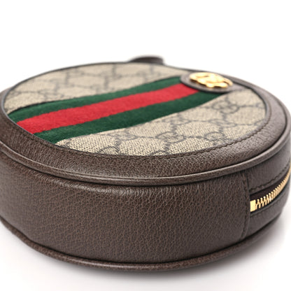 Gucci GG Supreme Monogram Web Ophidia Circle Wristlet Beige New Acero 10 of 10