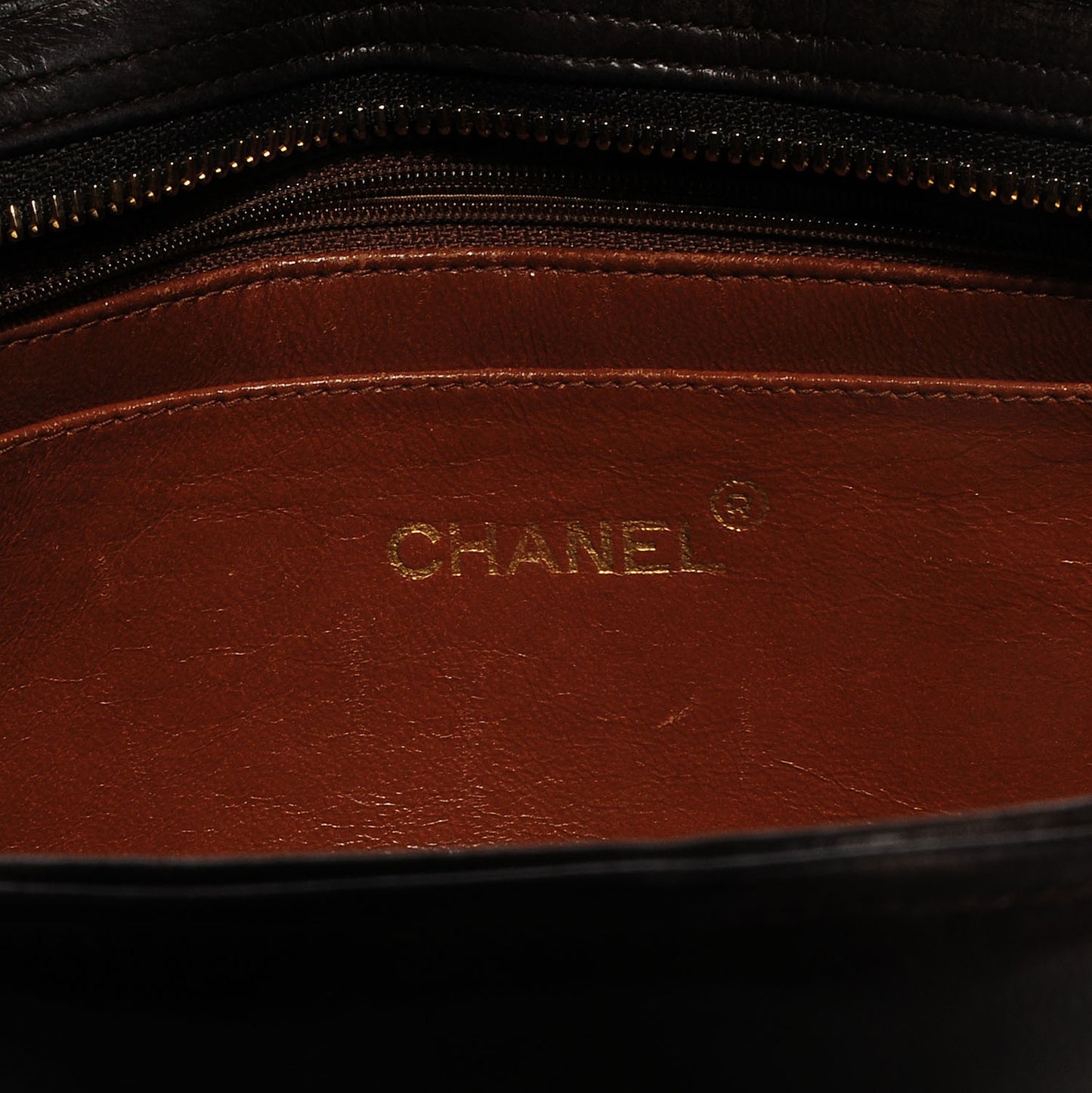 Lambskin Quilted Shoulder Bag Dark Brown