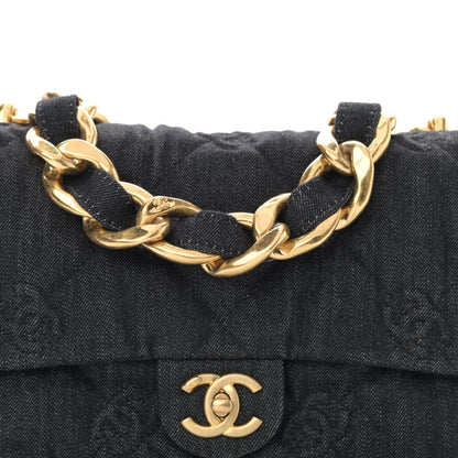 Chanel Denim Quilted Medium Funky Town Flap Black 8 of 10