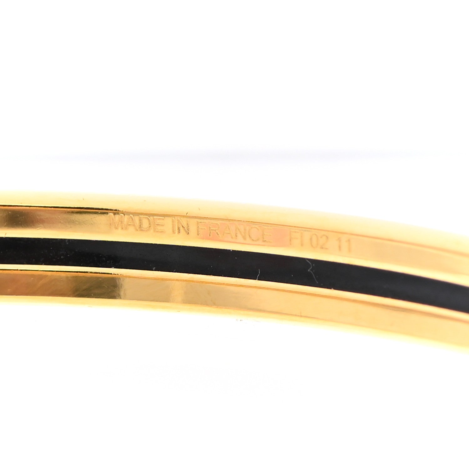 Hermes Enamel Uni Bangle Bronze Dore 5 of 6