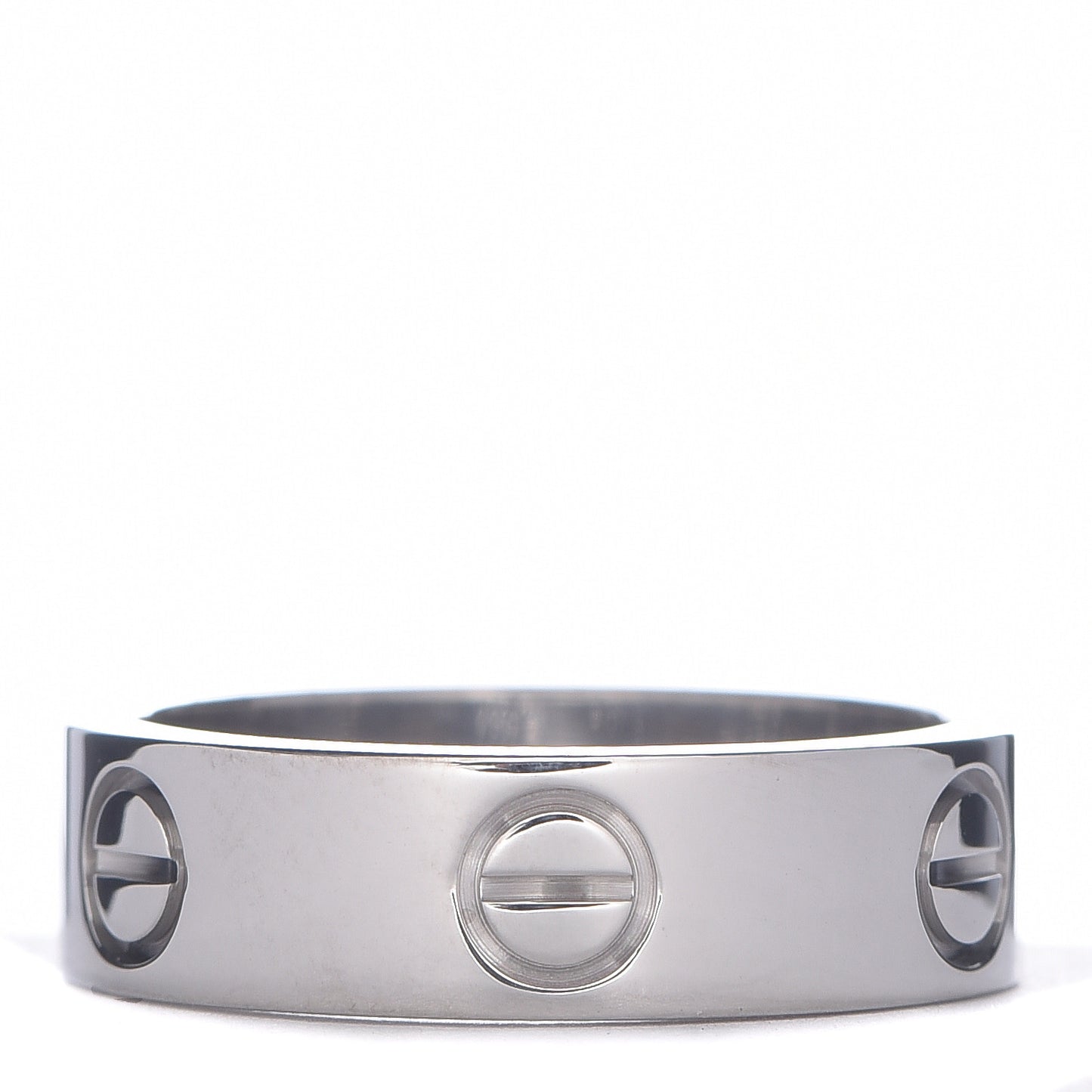 18K White Gold 5.5mm LOVE Ring 54 6.75
