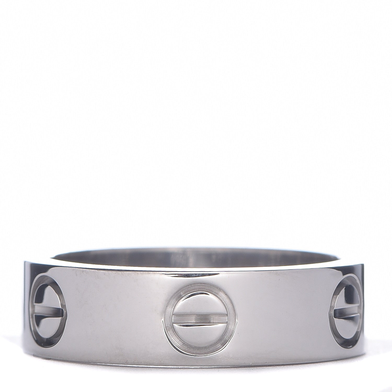 Cartier 18K White Gold 5.5mm LOVE Ring 54 6.75 1 of 5
