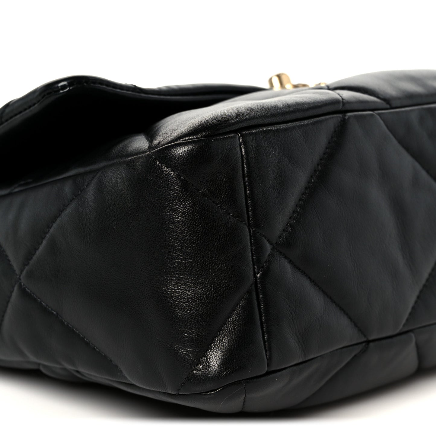 Lambskin Quilted Large Chanel 19 Flap Black
