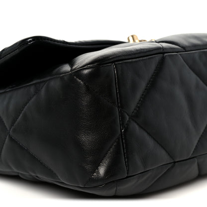 Chanel Lambskin Quilted Large Chanel 19 Flap Black 9 of 10