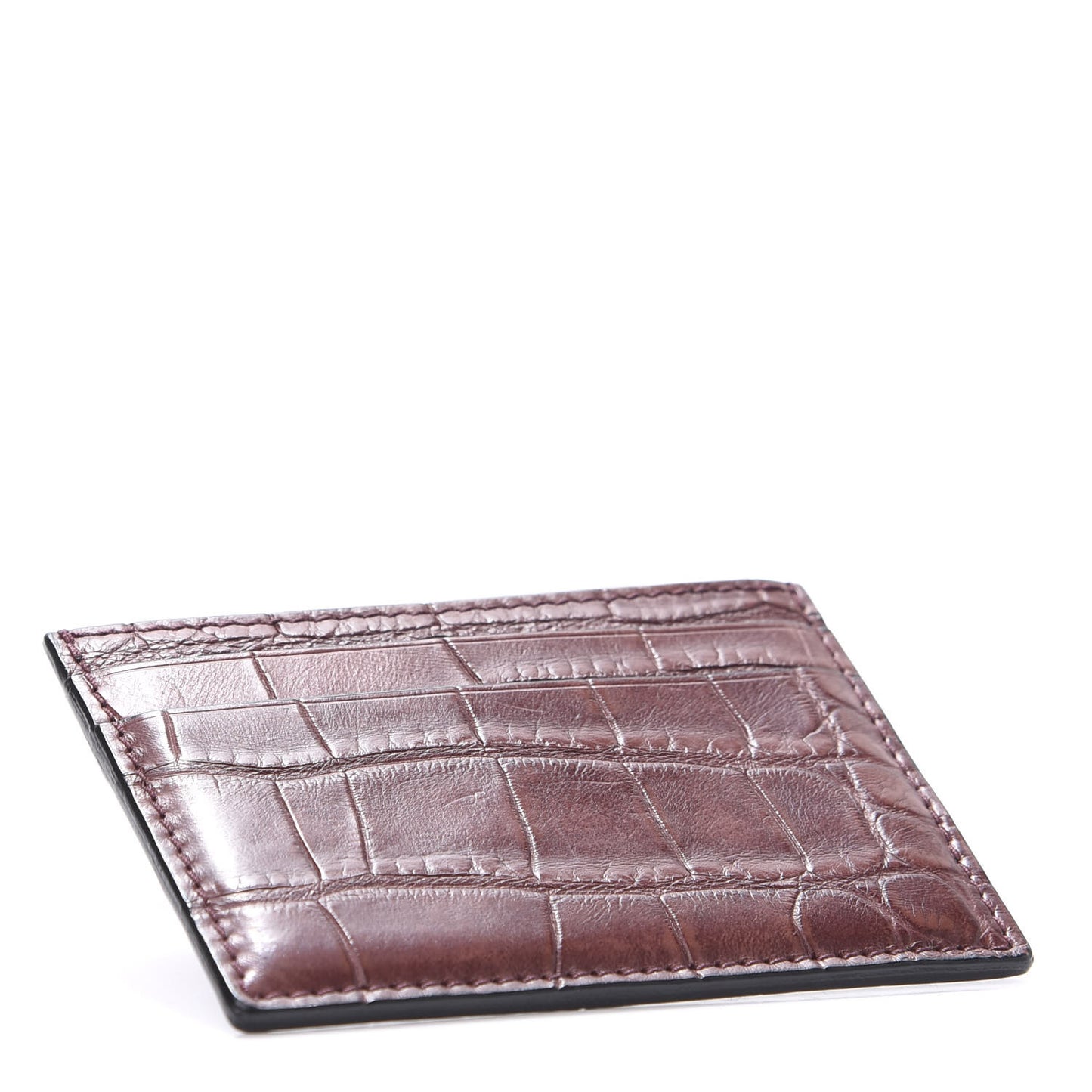 Crocodile Card Holder Chardonnay