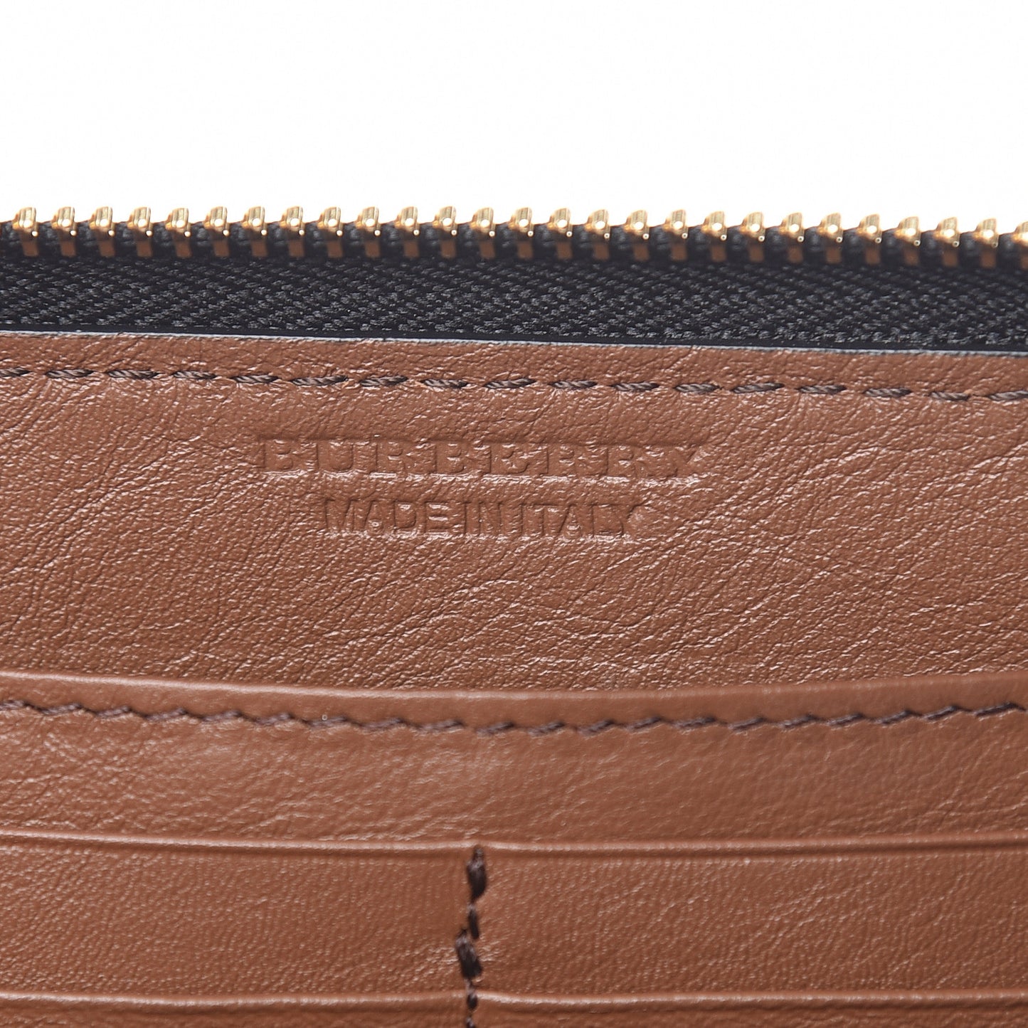Signature Grain Calfskin Soft Renfrew Zip Around Wallet Tan