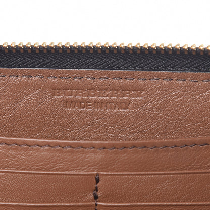 Burberry Signature Grain Calfskin Soft Renfrew Zip Around Wallet Tan 7 of 15