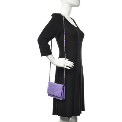 Chanel Caviar Quilted Wallet On Chain WOC Purple 2 of 12