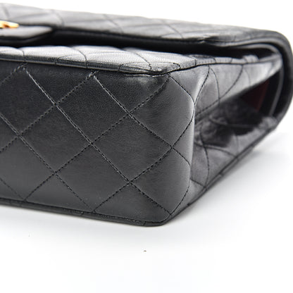 Chanel Lambskin Quilted Medium Double Flap Black 10 of 17