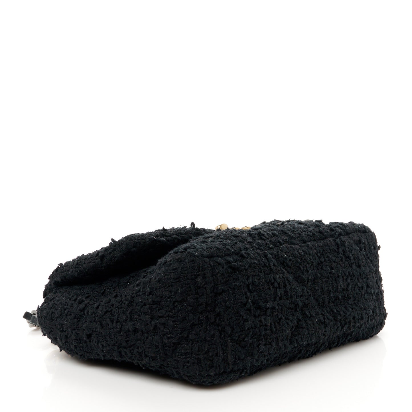Tweed Quilted Medium Chanel 19 Flap Black