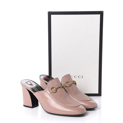 Gucci Malaga Kid Horsebit Princetown Mid Heel Mules 39 Crystal Pink 10 of 10