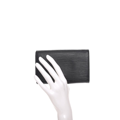 Louis Vuitton Epi Porte-Monnaie Billets Tresor Wallet Black 2 of 7