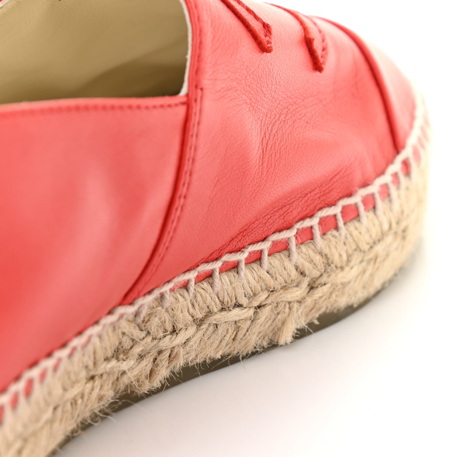 Chanel Lambskin CC Espadrilles 40 Red 8 of 8