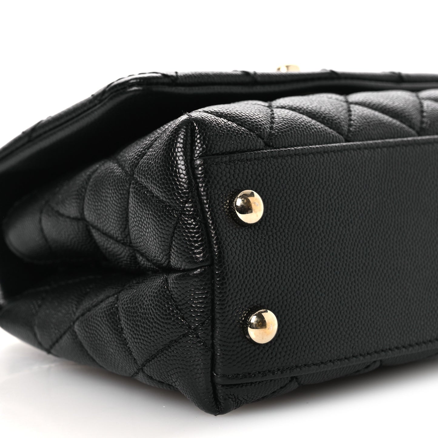 Caviar Quilted Extra Mini Coco Handle Flap Black
