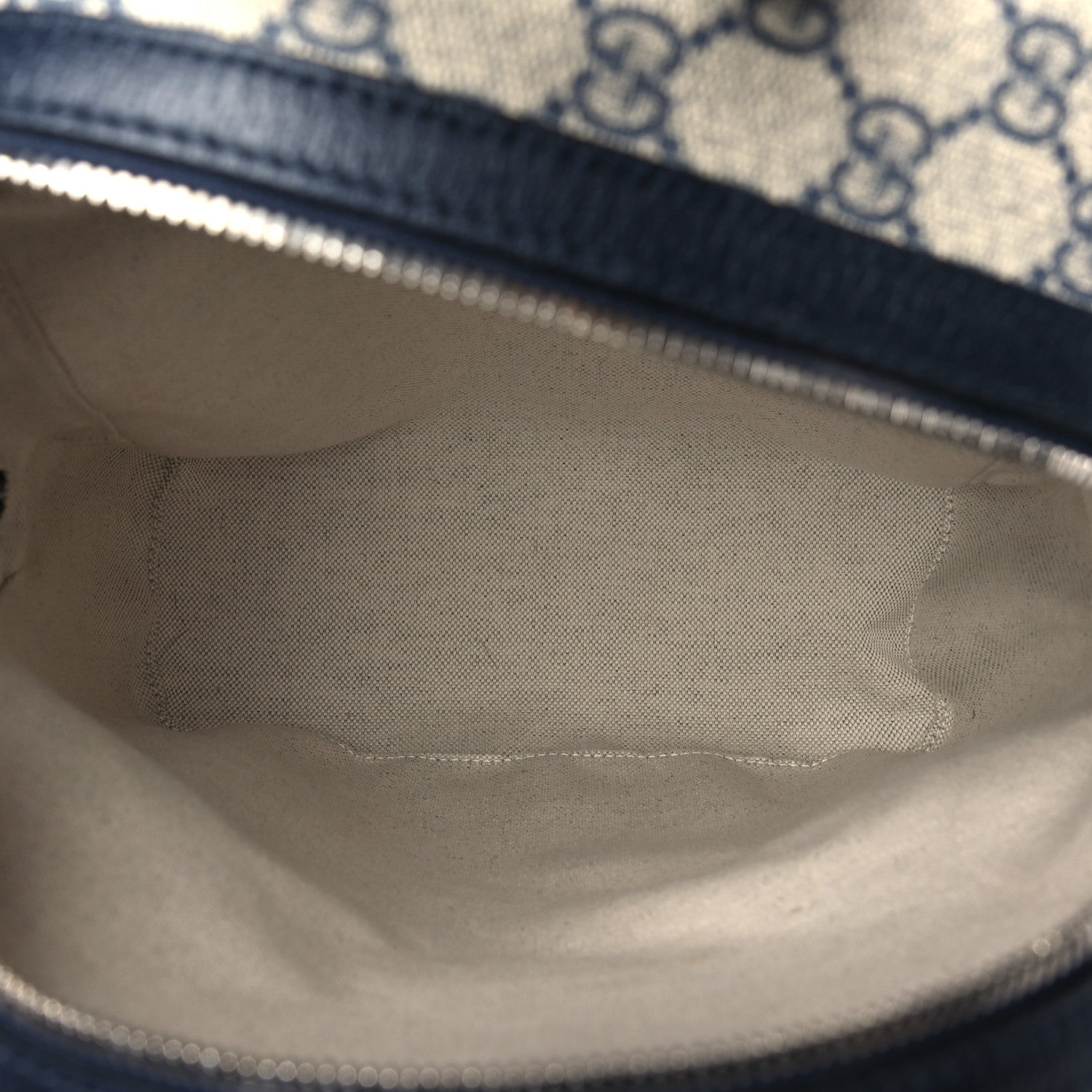 Gucci GG Supreme Monogram Textured Dollar Calfskin Web Small Ophidia Day Backpack Beige Blue Black 5 of 9